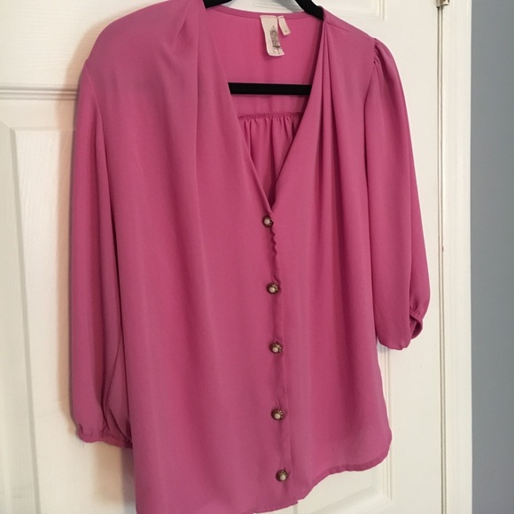 Pearl Detail Button Down Blouse - Picture 3 of 3